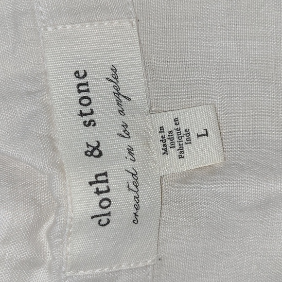 Cloth & Stone Button Down Linen Top - Natural - Picture 10 of 13